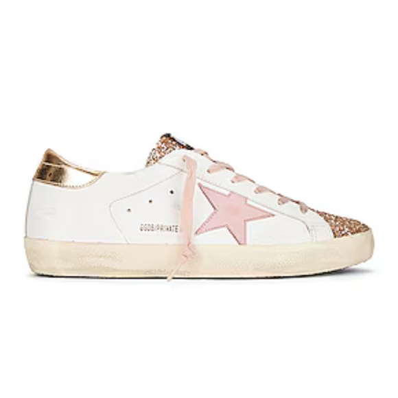 - NEW Golden Goose x REVOLVE Super Star in White, Ancient Pink, & Gold R100 - Picture 1 of 6